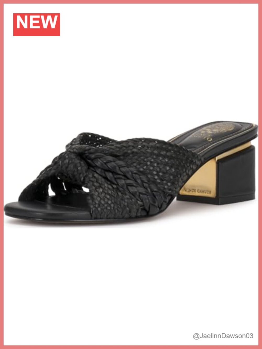 Faux Leather Block Heel Slide Sandals Open Toe Ankle Strap